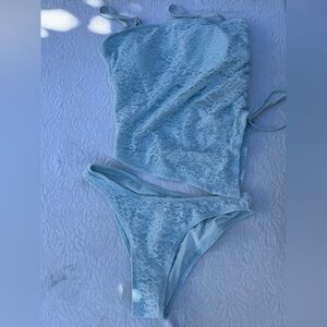 Samiol Elegant Light Blue Lace Bikini Set S B05